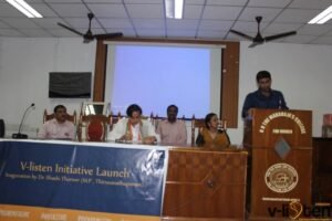 Parasuram Thampi speaking at Vlisten Initiative inaugration event Nov, 2016