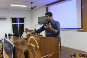 Parasuram Thampi speaking at Vlisten Initiative inaugration event Nov, 2016