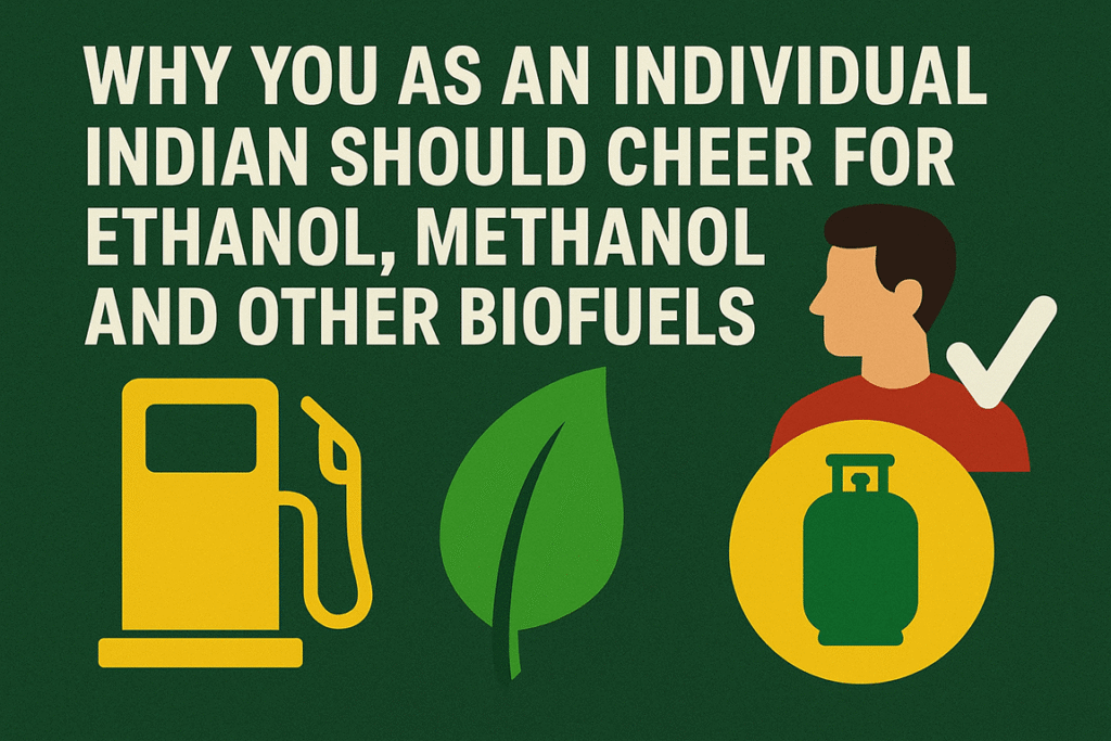 Why you as an Individual Indian should cheer for Ethanol, Methane and other Biofuels
