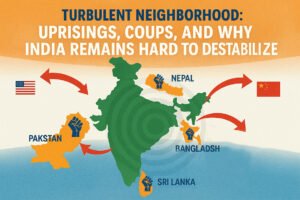 Turbulent Neighborhood- Uprisings, Coups, and Why India Remains Hard to Destabilize